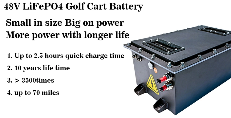 Ιονική μπαταρία λίθιου cOem 48V 80ah 160ah Cts για το κάρρο γκολφ, μπαταρία δύναμης LiFePO4 48V 36V που προσαρμόζεται